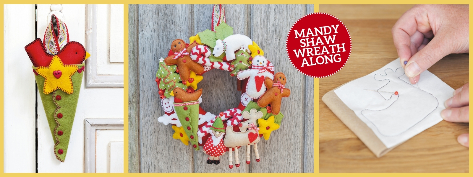Gingerbread Man & Cone – Part Four | Mandy Shaw Wreath-Along