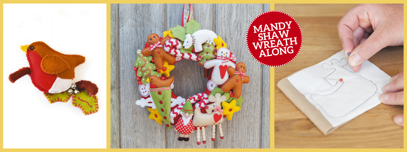 Felt Robin & Holly Tutorial – Part Seven | Mandy Shaw Wreath-Along